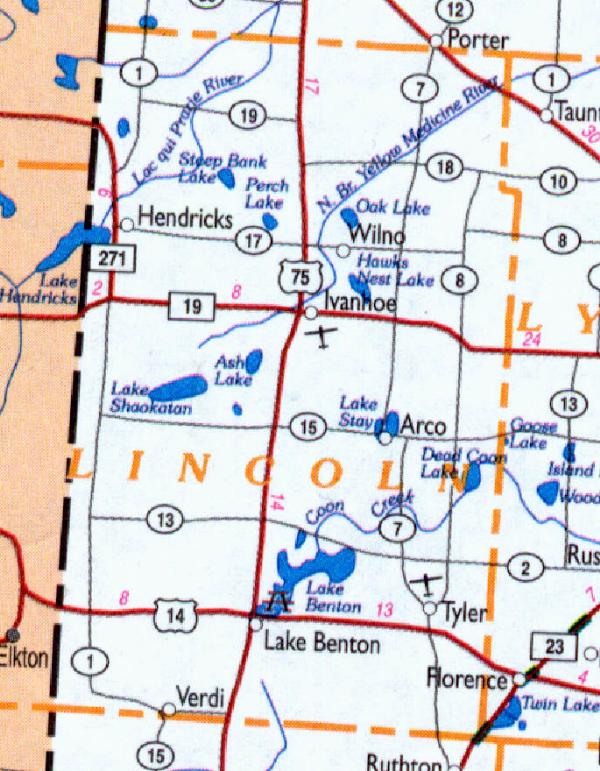 Lincoln County Township Map